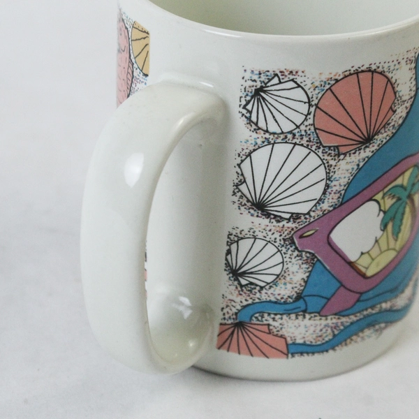 Beach Coffee Mug With Various Beach Related Graphics By agiftcorp