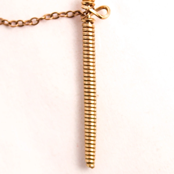 Antique Art Deco Gold Tone Wire Sword Saber And Sheath Pin