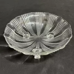 Vintage Fostoria Sunray 3 Footed Bon Bon Dish 7 Inch