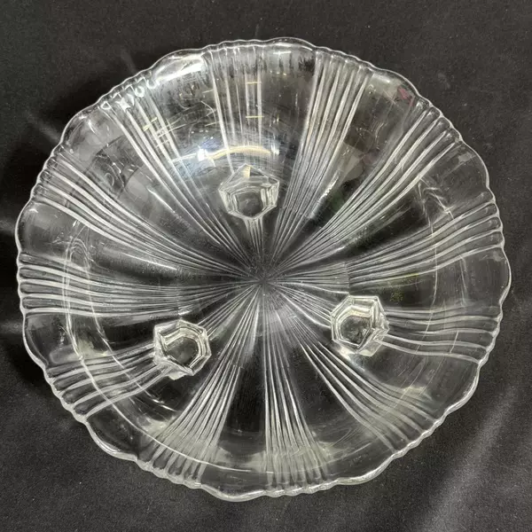 Vintage Fostoria Sunray 3 Footed Bon Bon Dish 7 Inch