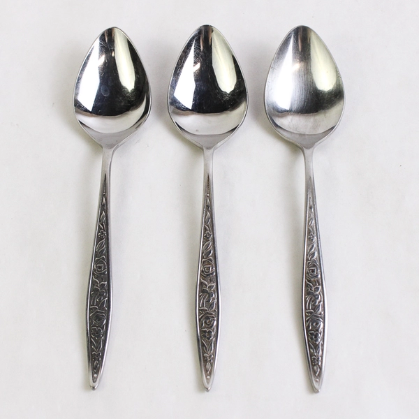 Lot Of 3 Ekco Silver Flatware Santiago (Stainless) Place/Oval Soup Spoon
