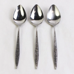 Lot Of 3 Ekco Silver Flatware Santiago (Stainless) Place/Oval Soup Spoon