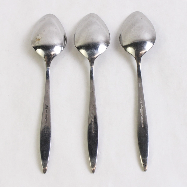 Lot Of 3 Ekco Silver Flatware Santiago (Stainless) Place/Oval Soup Spoon