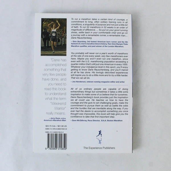 See Dane Run One Man 52 Marathons Dane Rauschenberg PB 2008 Signed