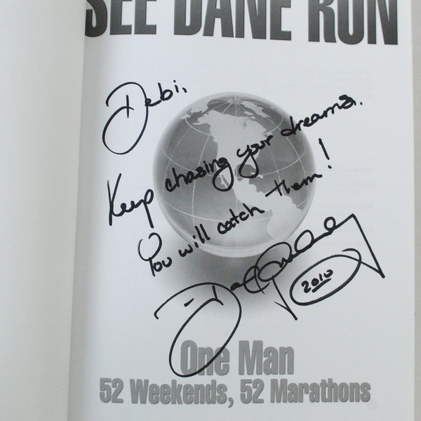 See Dane Run One Man 52 Marathons Dane Rauschenberg PB 2008 Signed