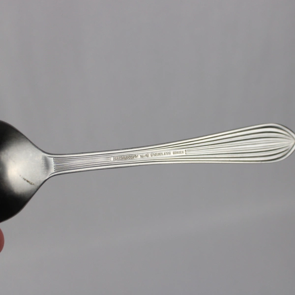 Lot of 2 Cambridge Place Oval Spoons, Napoli Satin 18/8 Stainless Steel 7.25"