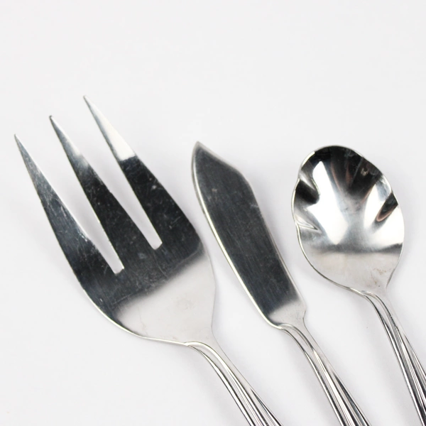 Set of 8 Farberware Trieste Stainless Steel Teaspoons Serving Forks Cheese Knife