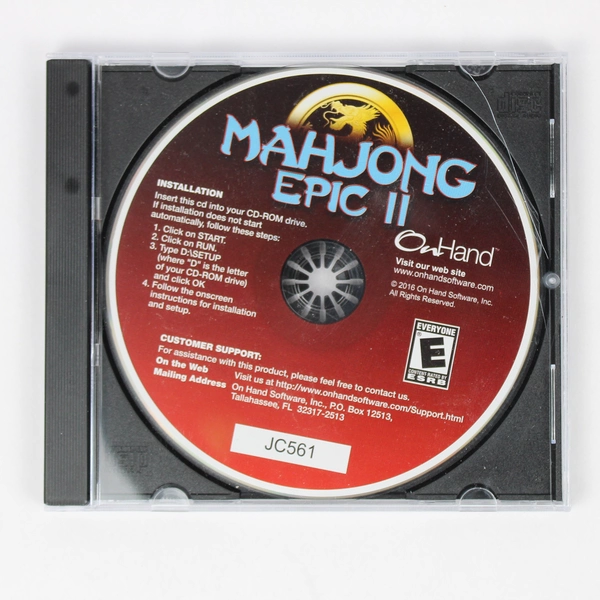 Mahjong: Epic II PC CD-Rom Video Game 2016 On Hand Software
