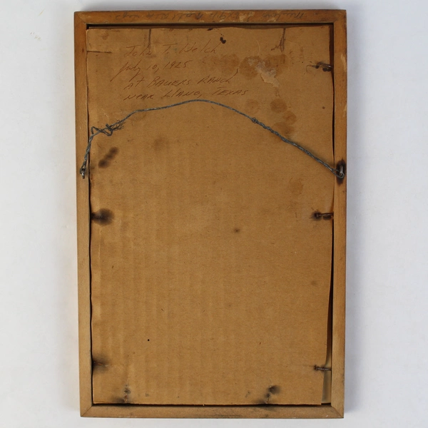 1925 Framed Black And White Hunting Photo Taken Near Bauer's Ranch Llano Texas