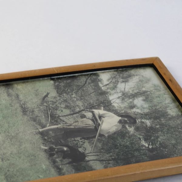 1925 Framed Black And White Hunting Photo Taken Near Bauer's Ranch Llano Texas