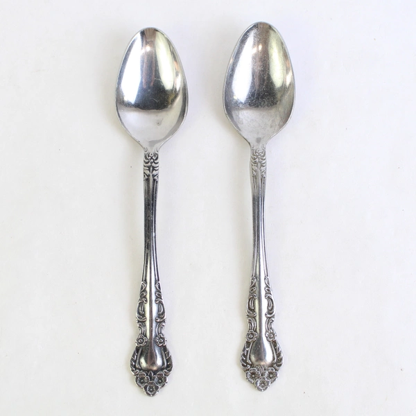Lot Of 3 Ekco Silver Flatware Beaumont Stainless Steel 2 Teaspoons 1 Salad Fork