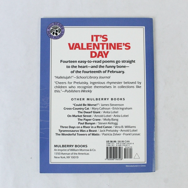 It's Valentine's Day by Jack Prelutsky 1996 Paperback - Good Condition