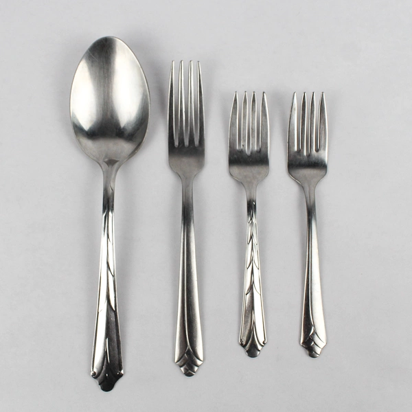 Lot Of 4 Ekco Silver Flatware Kenilworth (Stainless): 3 Fork, 1 Serving Spoon
