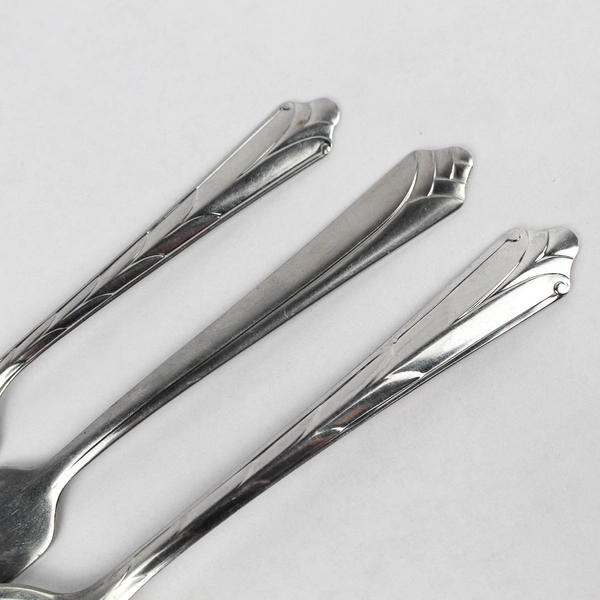 Lot Of 4 Ekco Silver Flatware Kenilworth (Stainless): 3 Fork, 1 Serving Spoon