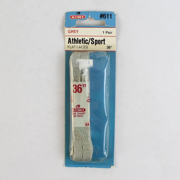 NIB Kiwi Athletic Sport 36" Grey Shoelaces 1 Pair