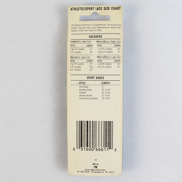 NIB Kiwi Athletic Sport 36" Grey Shoelaces 1 Pair