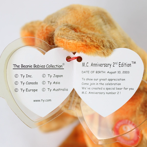 TY beanie babies Master Card Anniversary 2nd Edition 2003 Sandy/Orange