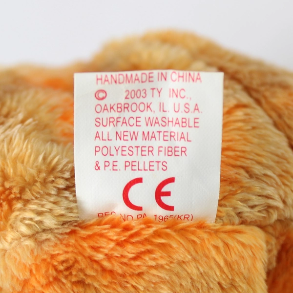 TY beanie babies Master Card Anniversary 2nd Edition 2003 Sandy/Orange