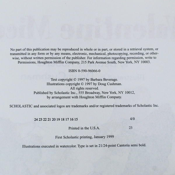 Valentine Mice by Bethany Roberts 1999 Paperback Doug Cushman Illustrations