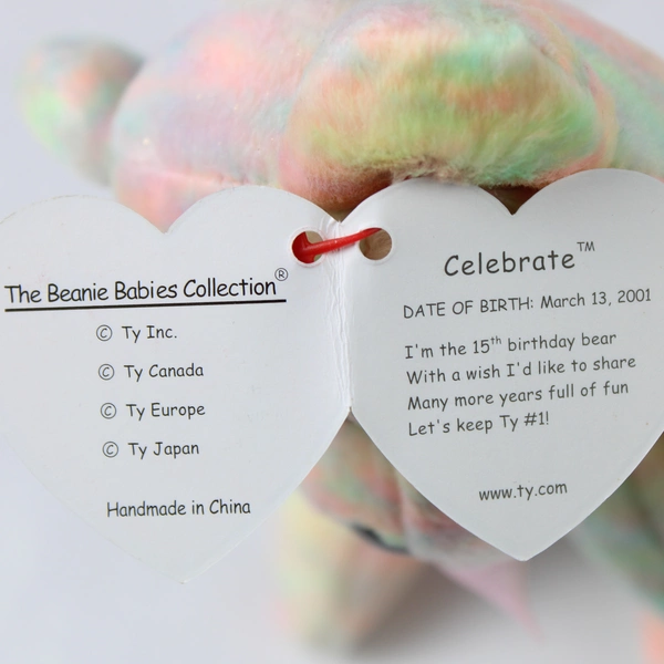 TY Beanie Babies Celebrate 2001 With Tag Pastel