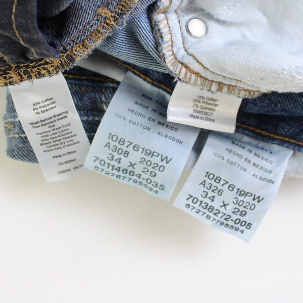 Lot of 4 Medium Wash Blue Denim Jeans Flawed DIY Fabric Cutters Craft Projects