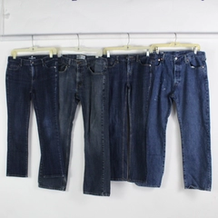 Lot of 4 Medium Wash Blue Denim Jeans for DIY Crafting Upcycling Projects