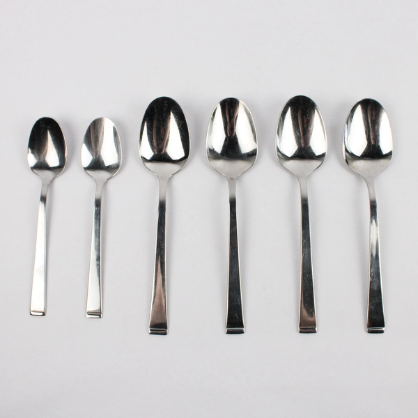 Lot of 6 Farberware Tahoe Stainless Steel Tea & Soup Spoons 
