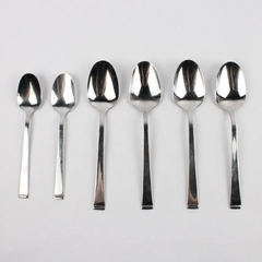 Lot of 6 Farberware Tahoe Stainless Steel Tea & Soup Spoons 