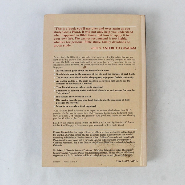 What the Bible Is All About for Young Explorers 1986 Blankenbaker HC Good