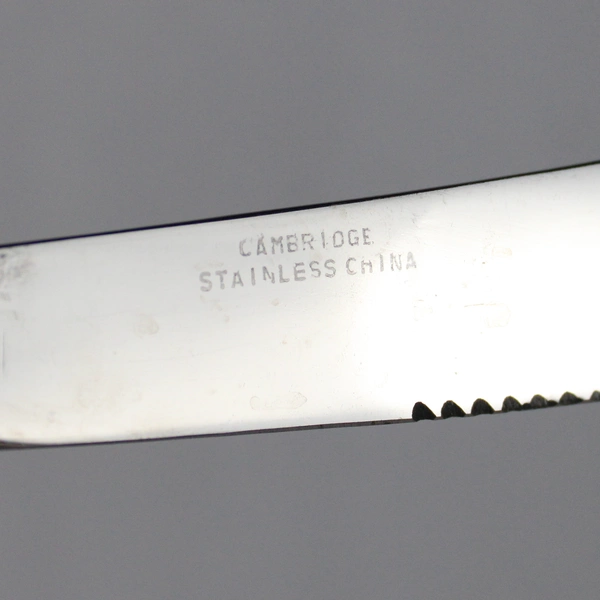 Lot of 2 Cambridge Dinner Knives, American Pride Stainless Steel 9 3/8"