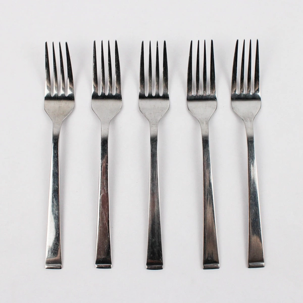 Lot of 5 Farberware Stainless Steel TAHOE Salad Forks 