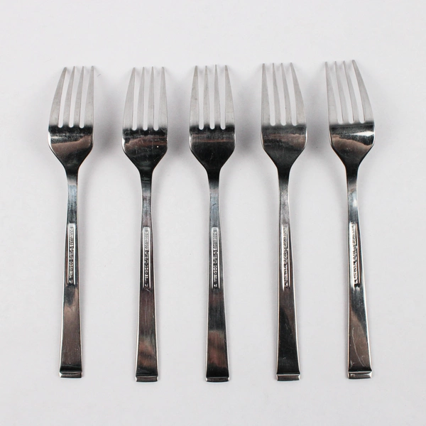 Lot of 5 Farberware Stainless Steel TAHOE Salad Forks 