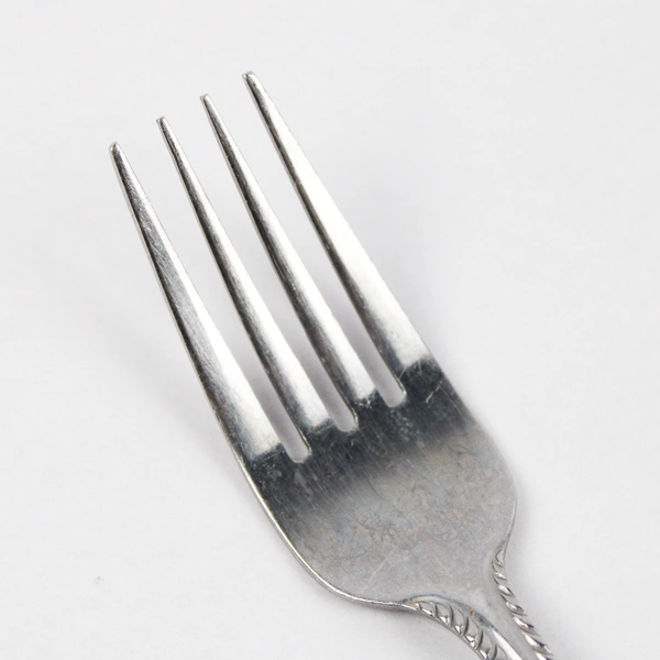 Lot of 5 Farberware Stainless Steel Peacock Salad Forks