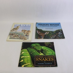 Lot of 3 Kids Books Wolves Snakes Wildlife Animal Stories & Activities Paperback