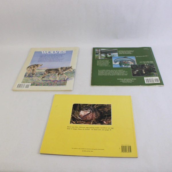 Lot of 3 Kids Books Wolves Snakes Wildlife Animal Stories & Activities Paperback