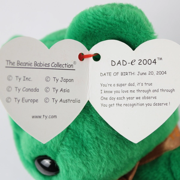 TY Beanie Babies Dad-E 2004 Father's Day With Tag Green