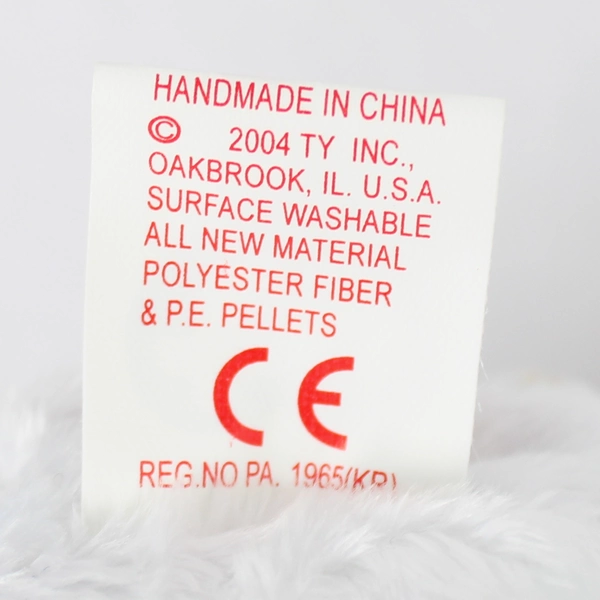 TY Beanie Babies Signature Bear 2004 With Tag White & Gold