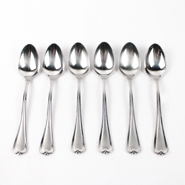 Lot of 6 Cambridge Oval Place Spoons, Chatham Satin Stainless Steel 7.75"