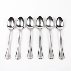 Lot of 6 Cambridge Oval Place Spoons, Chatham Satin Stainless Steel 7.75"