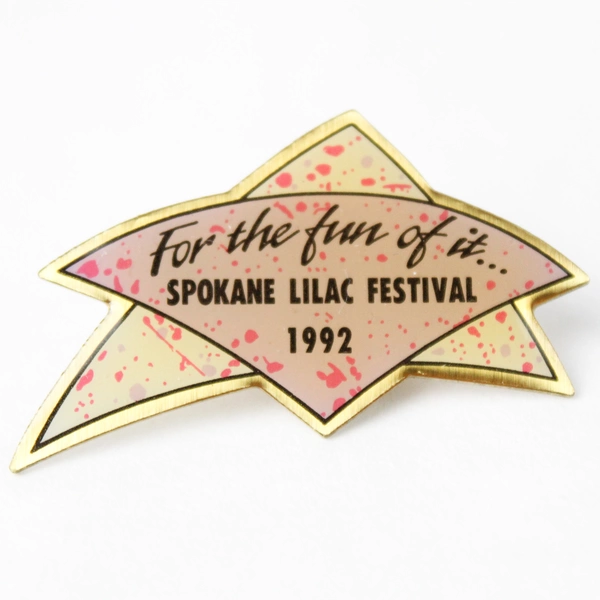 Lot of 2 Spokane Lilac Festival Pin Backs 1990s