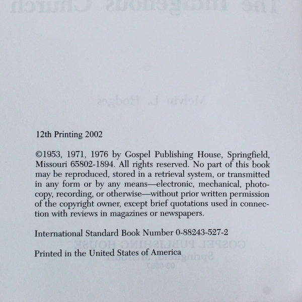 The Indigenous Church Melvin L. Hodges 2002 PB Gospel Publishing House