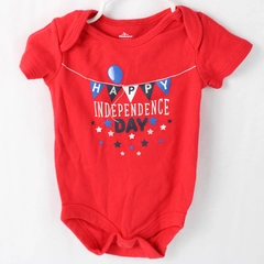 Way To Celebrate Baby Patriotic Graphic Print One Piece Bodysuit Red Size 3-6M