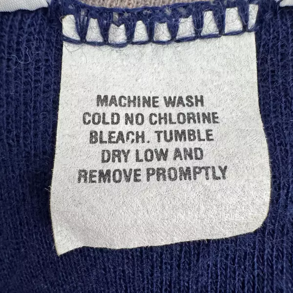 Windbreaker Blue and Beige Acrylic Track Jacket Women's Size Medium