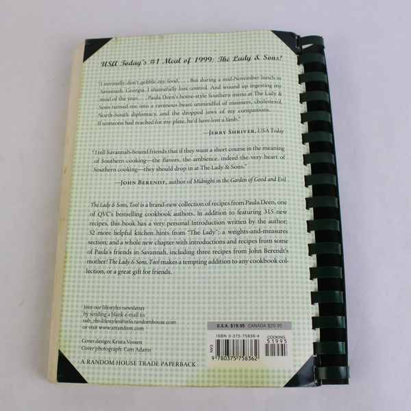 The Lady & Sons Too! by Paula H Deen Recipes from Savannah 2000 PB Spiral