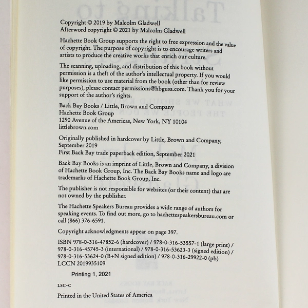 Talking to Strangers What We Should Know about the People Malcolm Gladwell 2021