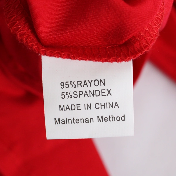 Ceasikery Women's Short Sleeve Shirt Large Red Stretch V-Neck Tunic NWT