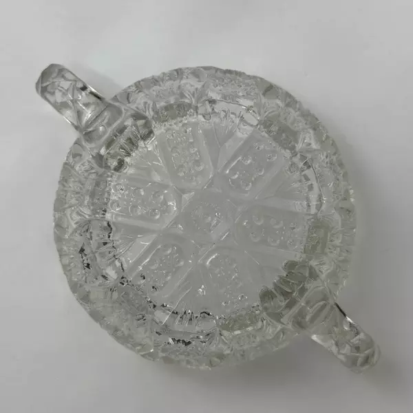 Vintage Imperial Glass 212 Nappy Fan Star Pattern Collectible Glassware