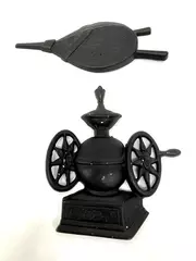 Lot of 2 Vintage Sexton Cast Metal Wall Plaques - Bellows & Coffee Grinder Decor