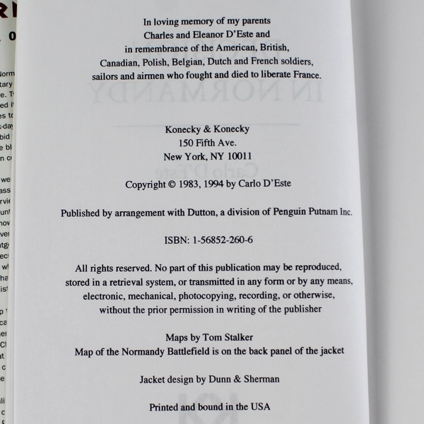 Decision in Normandy by Carlo D'Este 2004 Hardcover