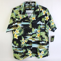 Benny's Aloha Shirt Unisex Large Hawaiian Short Sleeve Button Down Collar NWT